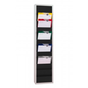 Organizador 10 pastas A4 - metal - preto