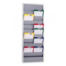 Organizador 20 pastas A4 - metal - cinza