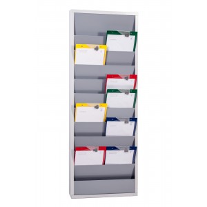 Organizador 20 pastas A4 - metal - cinza Organizador 20 pastas A4 - metal - cinza