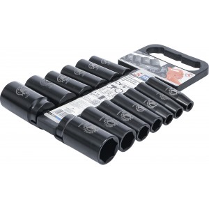 Conjunto de encaixes para chave de caixa de impacto | Entrada 12,5 mm (1/2") | 10 - 32 mm | 13 peças Conjunto de encaixes para chave de caixa de impacto | Entrada 12,5 mm (1/2") | 10 - 32 mm | 13 peças