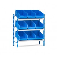 Estante picking - 3x3 caixas XL - inclinadas Estante picking - 3x3 caixas XL - inclinadas