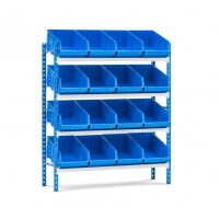 Estante picking - 4x4 caixas L - inclinadas
